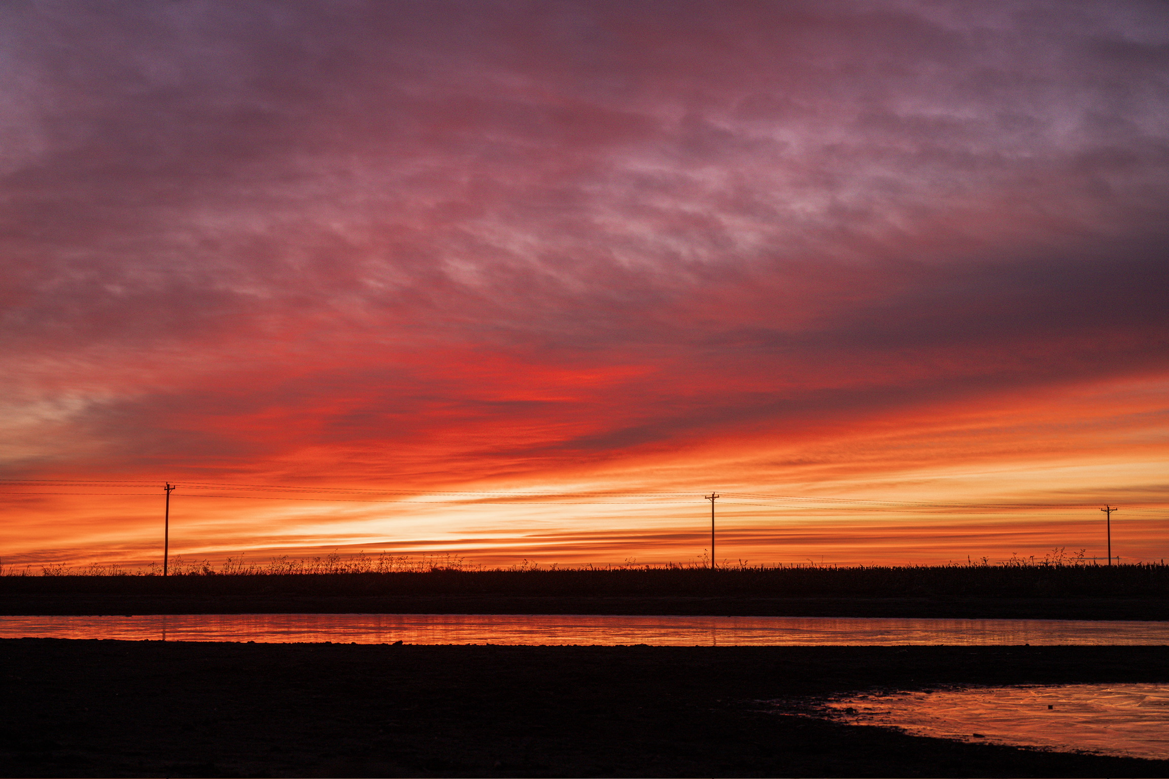 Sunset over the marsh