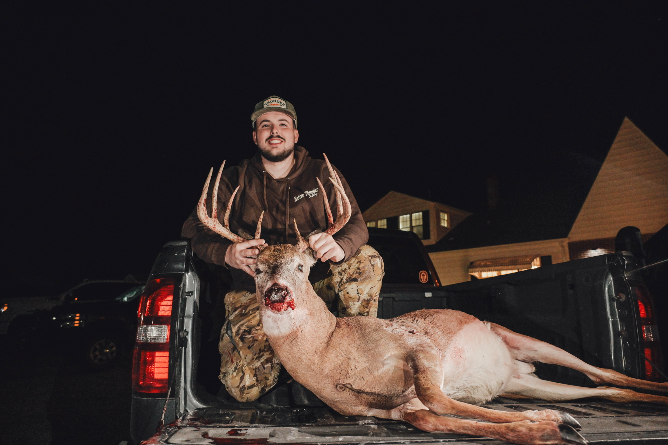 Hunter with a whitetail