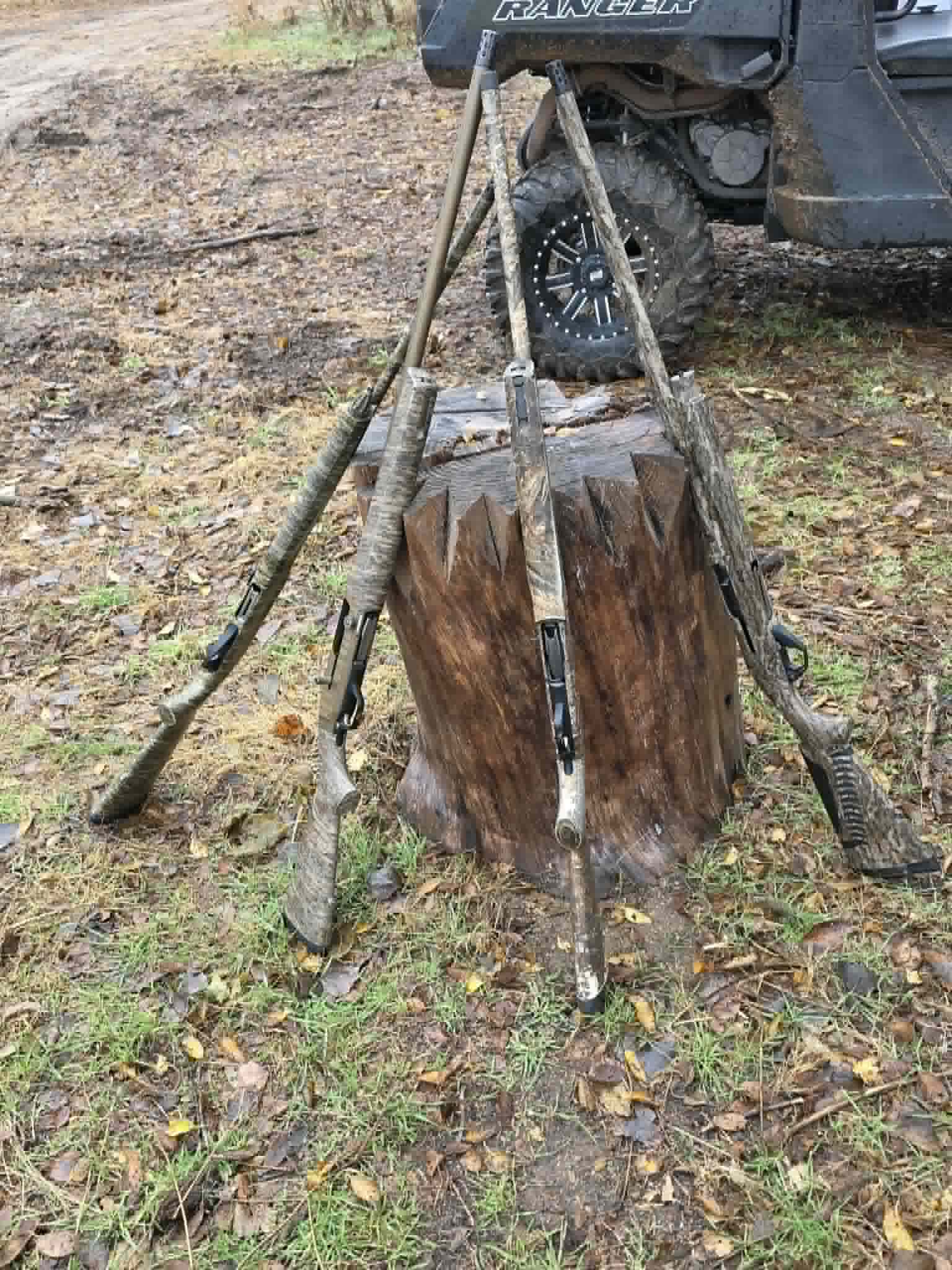 Shotguns at the truck