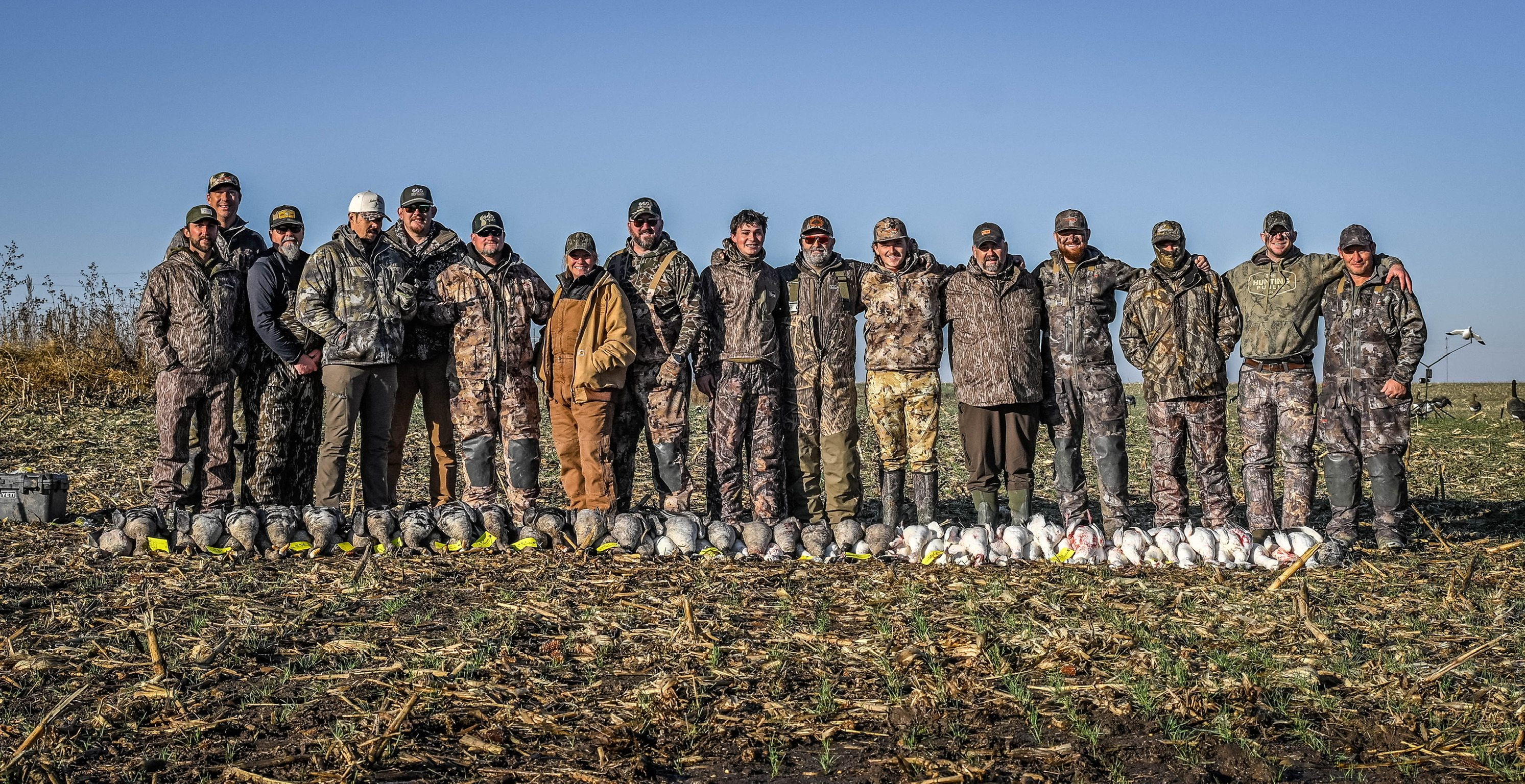 A group on a guided hunt