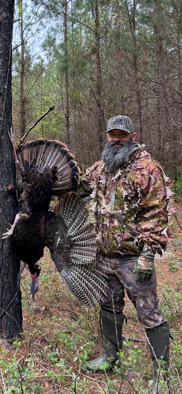 Hunter with a spring gobbler